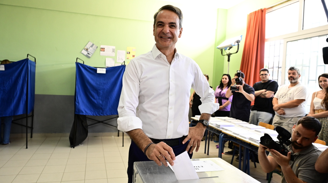 Ο Κυριάκος Μητσοτάκης άσκησε το εκλογικό του δικαίωμα