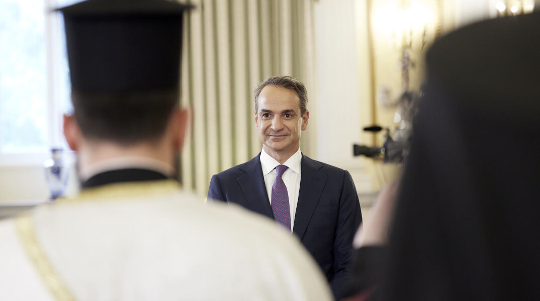 Ο Κυριάκος Μητσοτάκης κατά την ορκωμοσία του