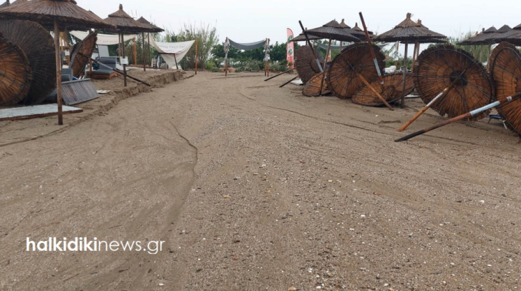 Μπουρίνι στη Χαλκιδική
