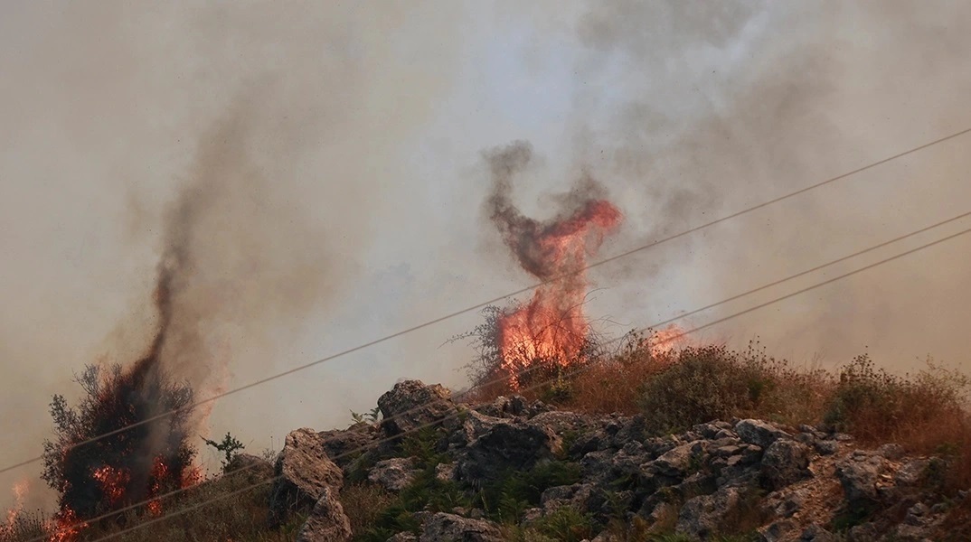 Φωτιά τώρα στον Πισσώνα Ευβοίας