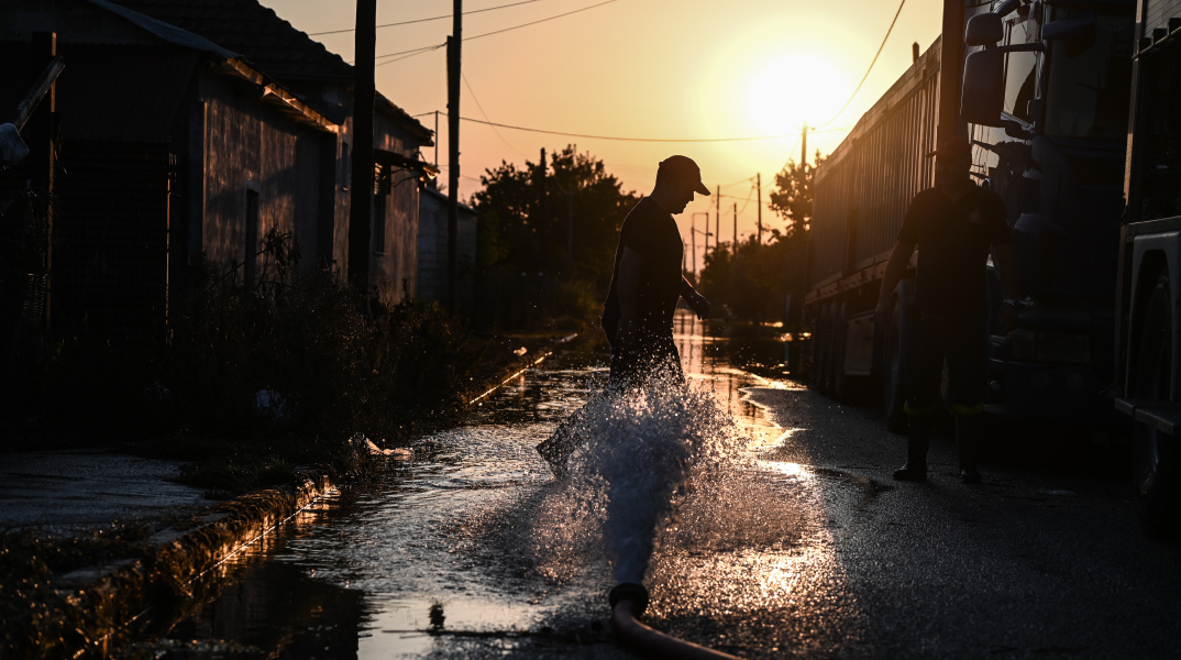 Καταστροφές στον Παλαμά Καρδίτσας από τις πλημμύρες