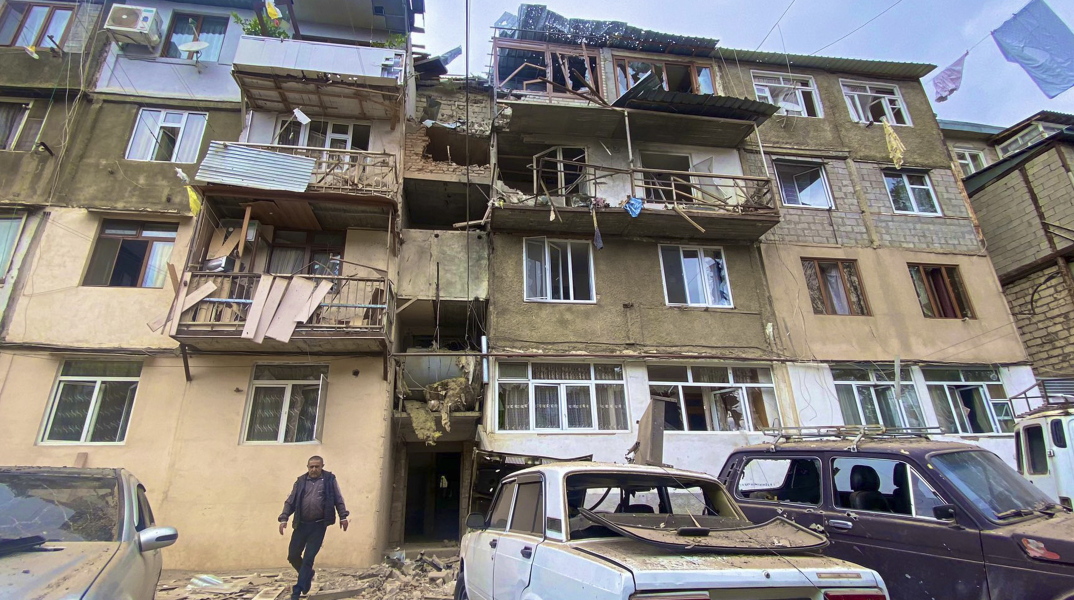 Ζημιές σε κτίρια στο Ναγκόρνο Καραμπάχ