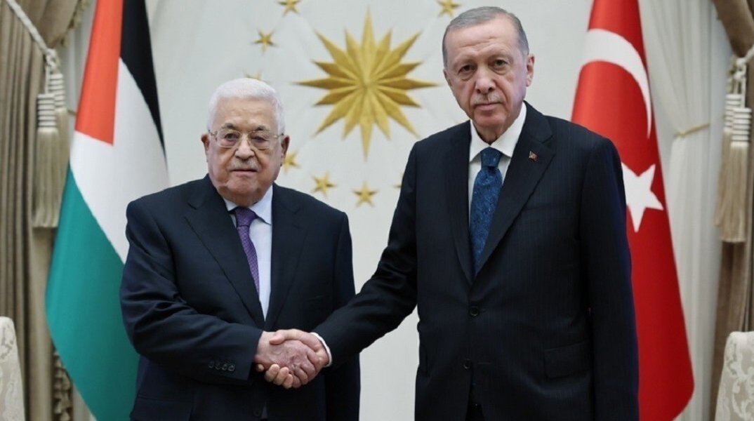 Ο Μαχμούντ Αμπάς με τον Ταγίπ Ερντογάν