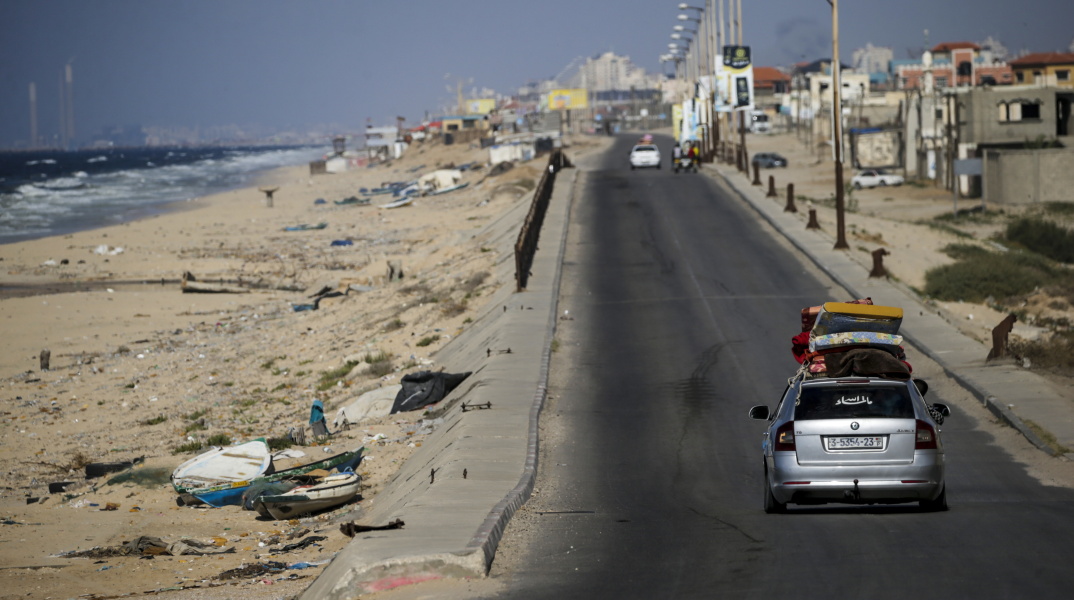 Στιγμιότυπο από την εκκένωση της Γάζας