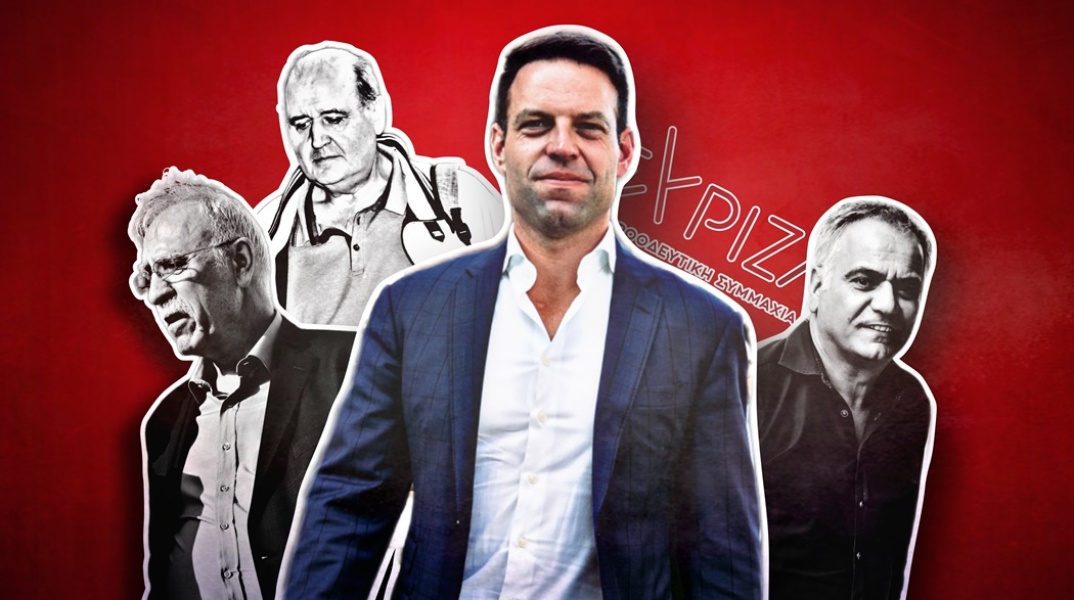 Ο Στέφανος Κασσελάκης και οι Δημήτρης Βίτσας, Πάνος Σκουρλέτης και Νίκος Φίλης