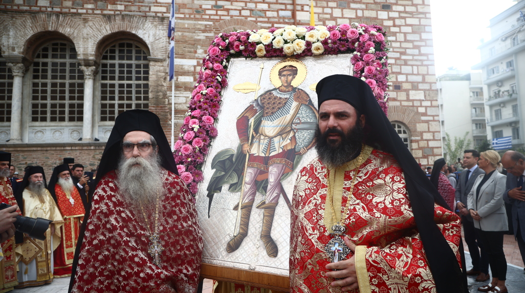 Λιτανεία της εικόνας του Αγίου Δημητρίου στη Θεσσαλονίκη