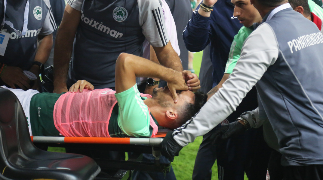 Ο τραυματισμός του Χουάνκαρ στο ντέρμπι Ολυμπιακός - ΠΑΟ