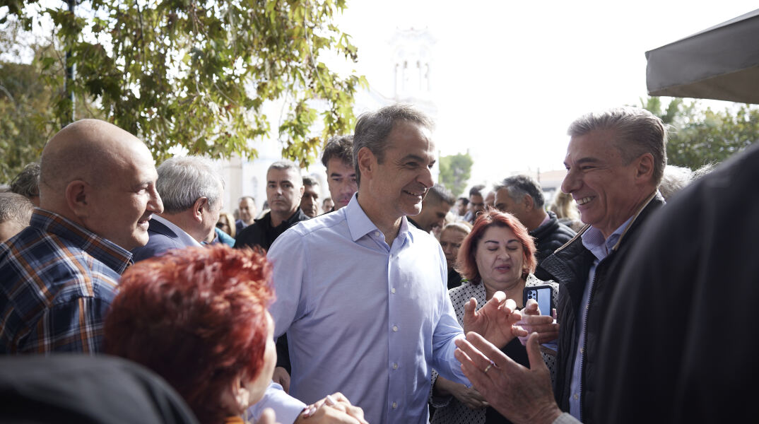 Ο Κυριάκος Μητσοτάκης στην Κερατέα