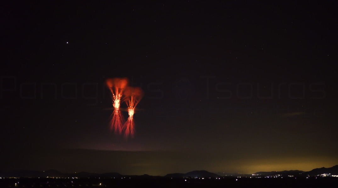 Red sprite στο Αιγαίο λόγω της κακοκαιρίας