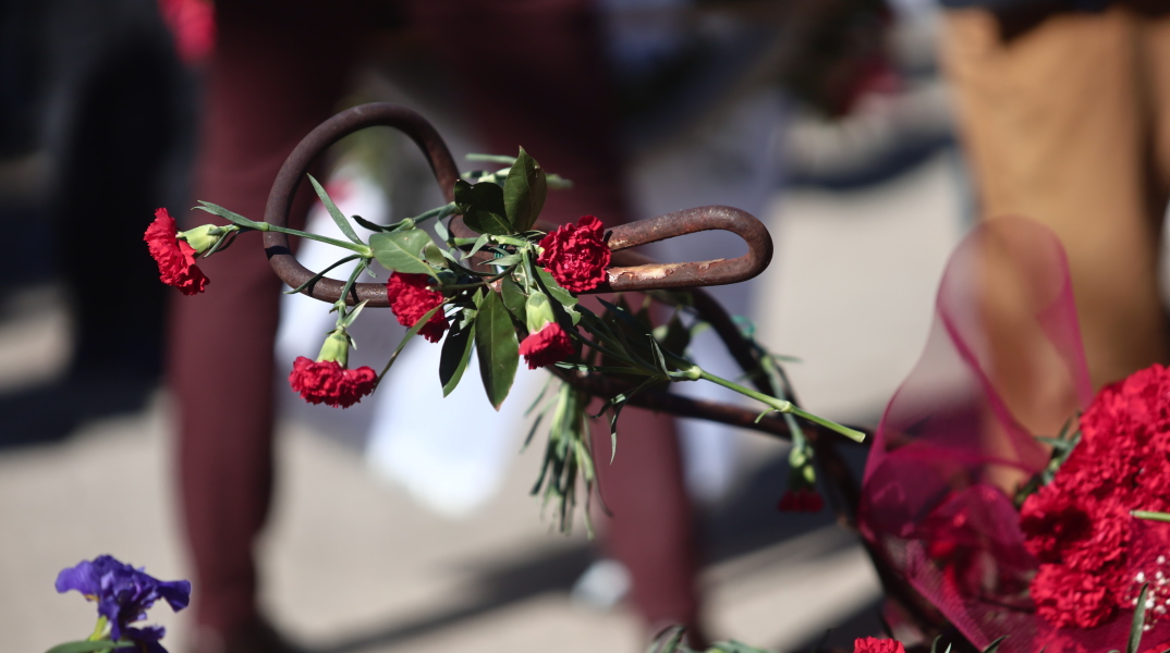 Στιγμιότυπο από τη φετινή επέτειο της Εξέγερσης του Πολυτεχνείου