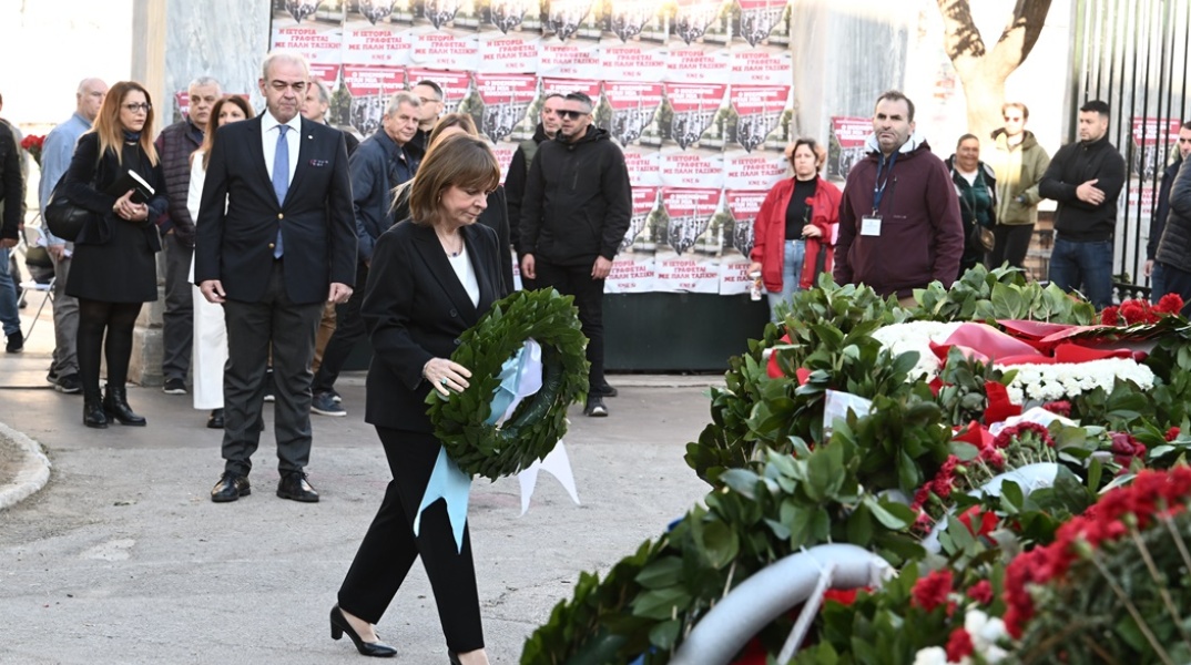 Η ΠτΔ, Κατερίνα Σακελλαροπούλου, στο Πολυτεχνείο