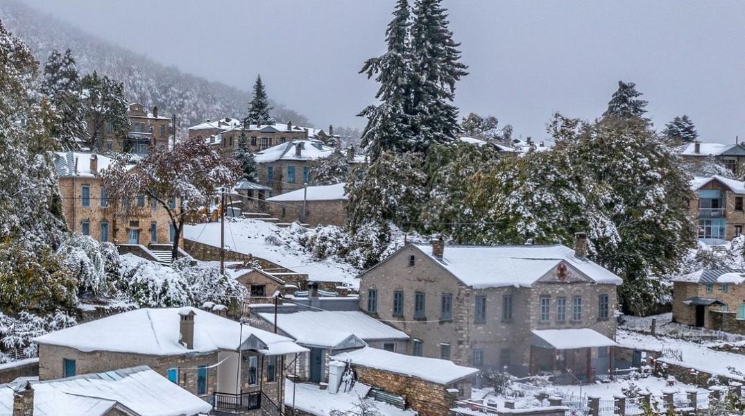 Έπεσαν τα πρώτα χιόνια στη Φλώρινα