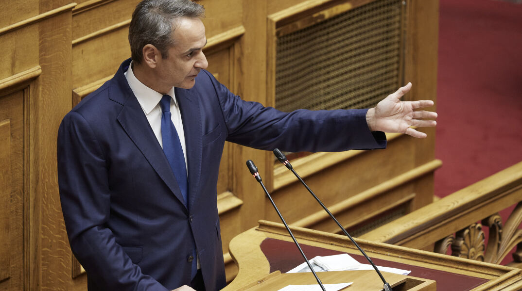 Ο Κυριάκος Μητσοτάκης στη Βουλή