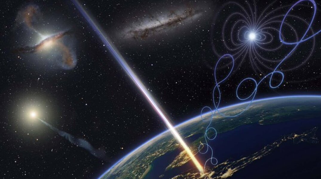 Καλλιτεχνική αναπαράσταση της κοσμικής ακτίνας/σωματιδίου Amaterasu