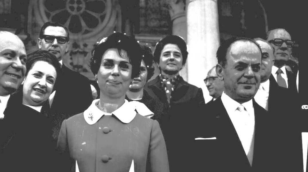 Η Δέσποινα Παπαδοπούλου με τον σύζυγό της, δικτάτορα, Γεώργιο Παπαδόπουλο