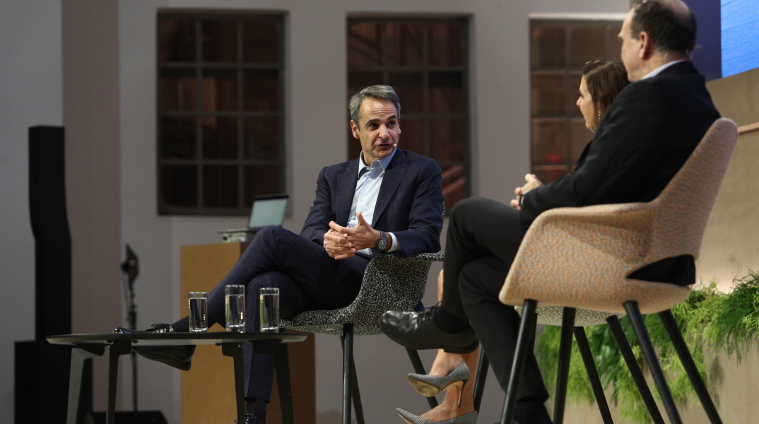 Ο Κυριάκος Μητσοτάκης σε εκδήλωση της Google