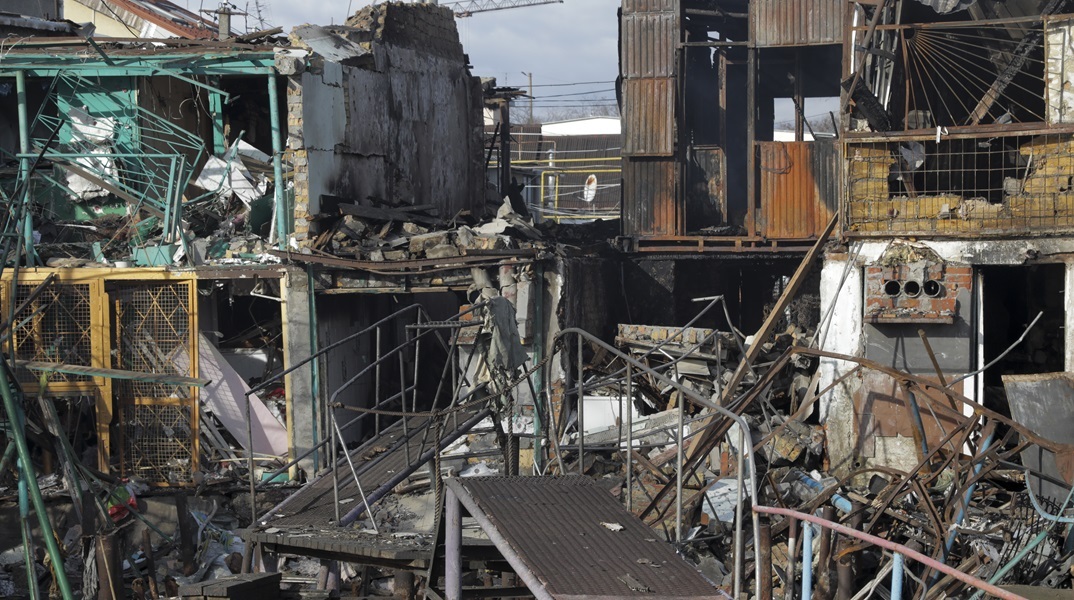Κτίριο μετά την επίθεση στην Οδησσό 