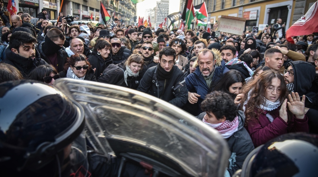 Ιταλία: Στους 2.000 οι συμμετέχοντες στις πορείες υπέρ των παλαιστινίων