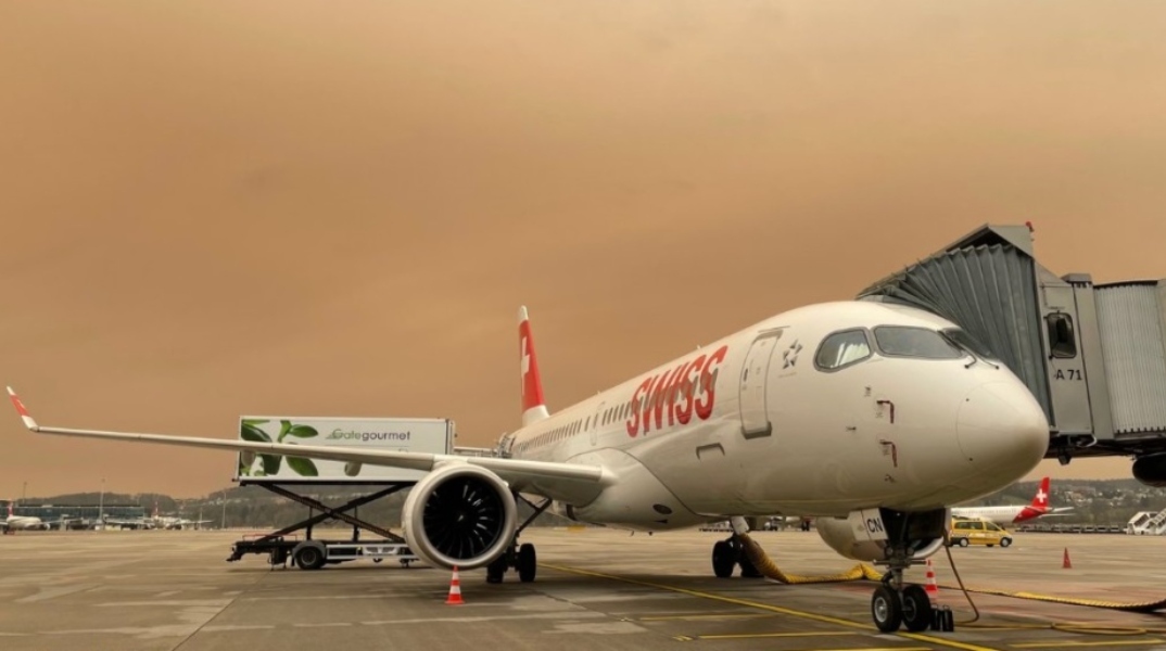 Ο ουρανός της Ελβετίας καλύφθηκε από ένα κίτρινο σύννεφο Αφρικανικής σκόνης	