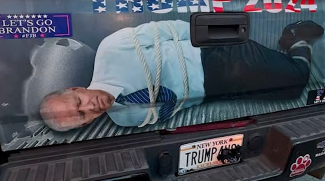 Ο Τζο Μπάιντεν δεμένος χειροπόδαρα - Το βίντεο που δημοσίευσε ο Τραμπ