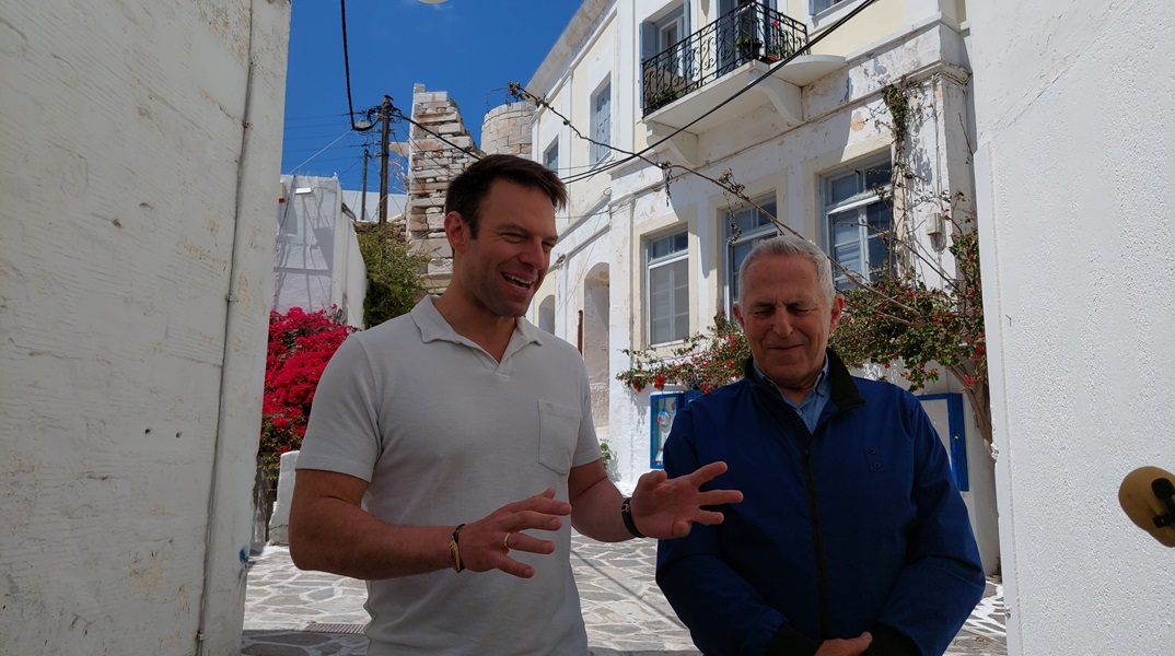 Ο πρόεδρος του ΣΥΡΙΖΑ, Στέφανος Κασσελάκης στην Αστυπάλαια 