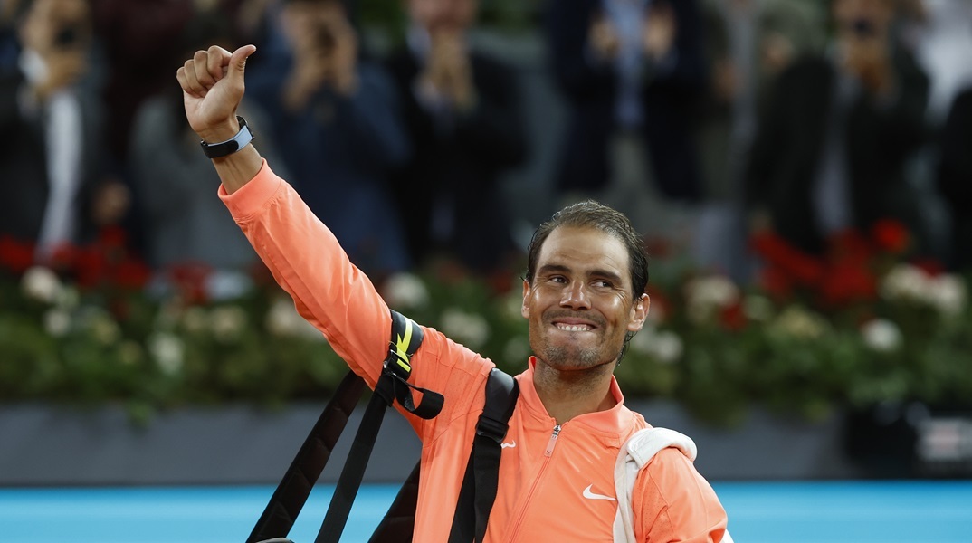 Ο Ράφα Ναδάλ στον τελευταίο του αγώνα στη Μαδρίτη 