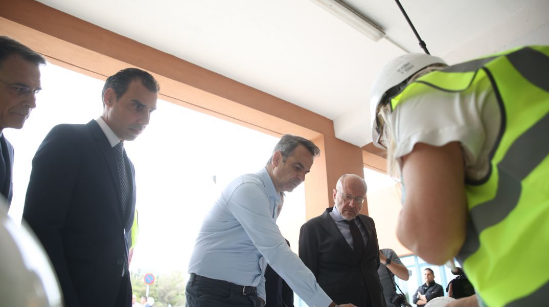 Ο πρωθυπουργός Κυριάκος Μητσοτάκης Αττικό Νοσοκομείο