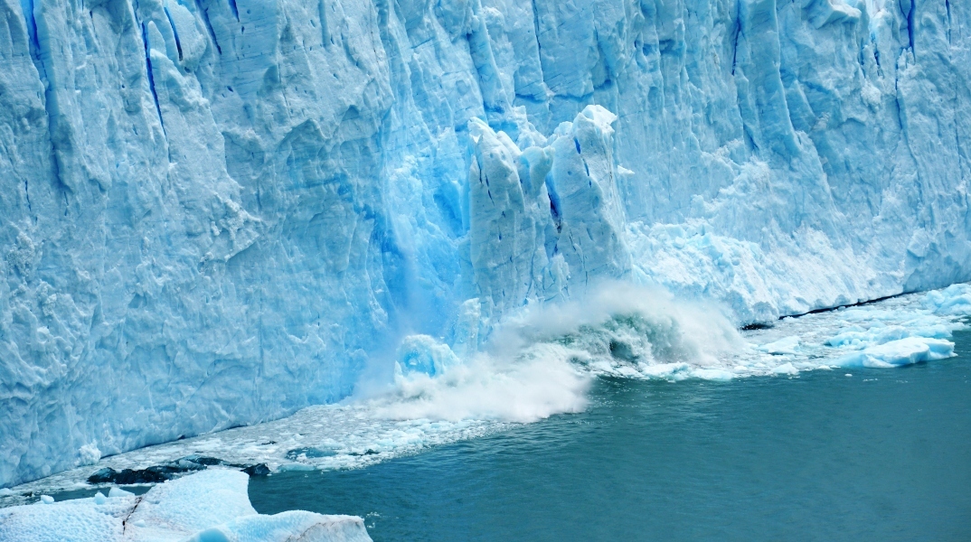παγετωνας, χιονια, θαλασσα