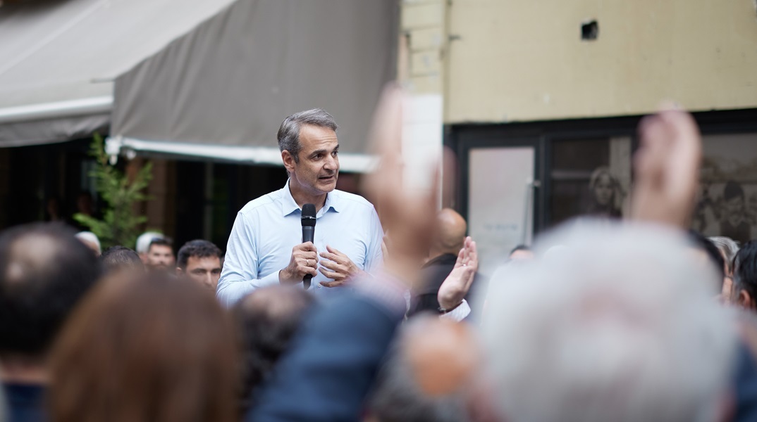 Ο πρωθυπουργός Κυριάκος Μητσοτάκης στη Φλώρινα ενόψει Ευρωεκλογών 