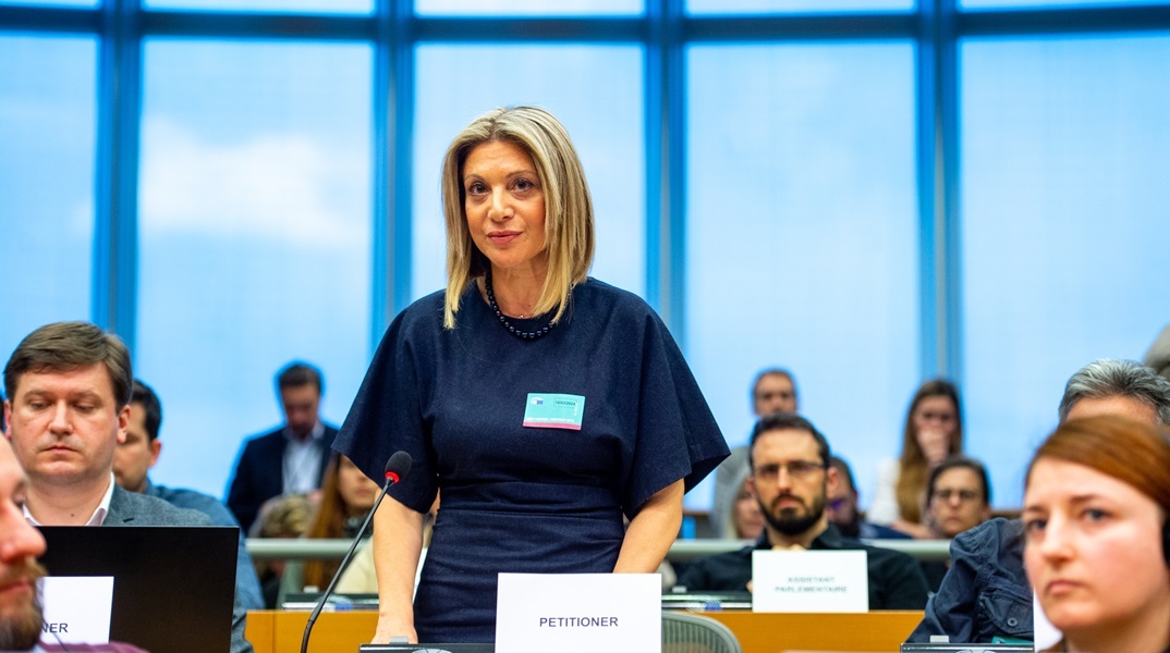 Η Μαρία Καρυστιανού, μητέρα ενός εκ των θυμάτων στην τραγωδία των Τεμπών 