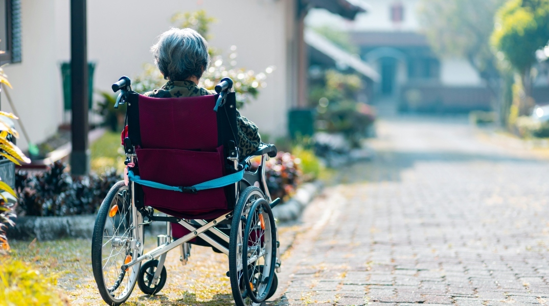 γιαγια, αναπηρικο καροτσακι