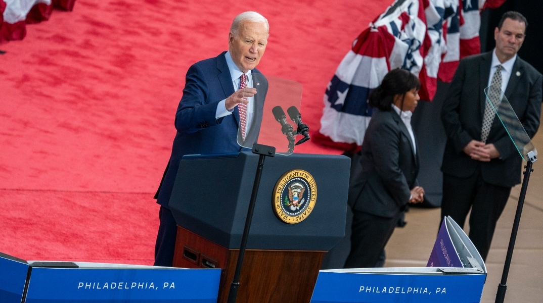 Ο Τζο Μπάιντεν σε προεκλογικη ομιλία