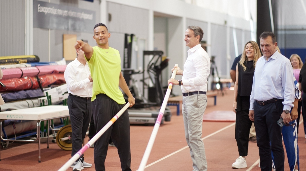 Επίσκεψη Μητσοτάκη στο ΟΑΚΑ: «Στόχος η αναβάθμιση των αθλητικών υποδομών» – Συνάντηση με Τεντόγλου και Καραλή