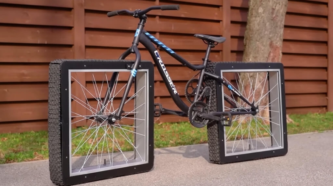 ποδηλατο με τετραγωνες ροδες