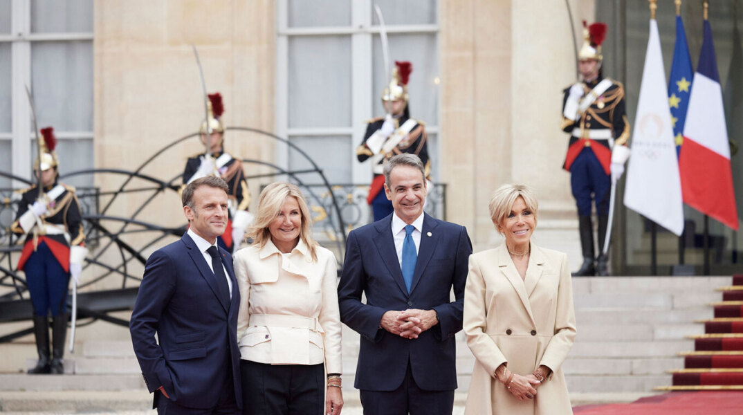 Ολυμπιακοί Αγώνες 2024: Ο Μακρόν υποδέχθηκε τον Κυριάκο Μητσοτάκη