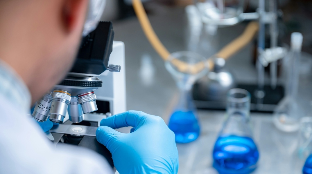 γιατρος, μικροσκοπιο