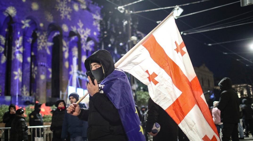 διαδηλωτες, σημαιες