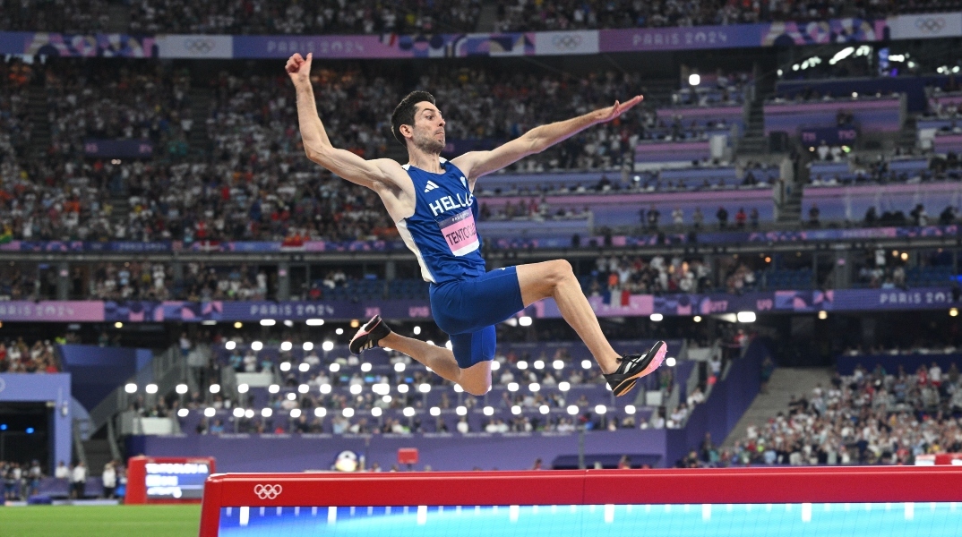 Ο Μίλτος Τεντόγλου κανει αλμα εις μηκους