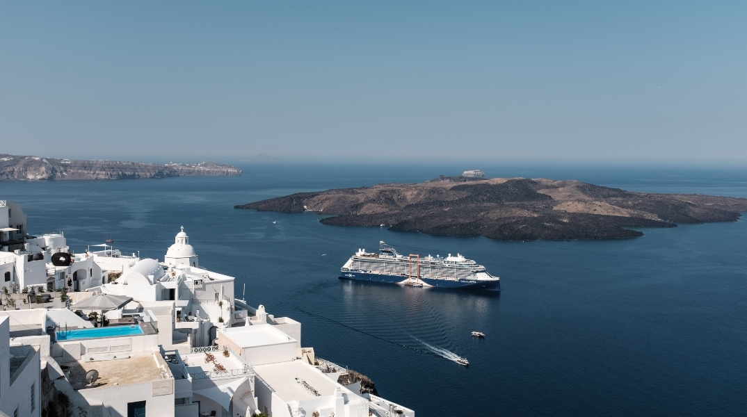 νησι, θαλασσα, σπιτια, ουρανος