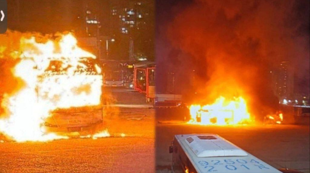 λεωφορειο φλεγεται