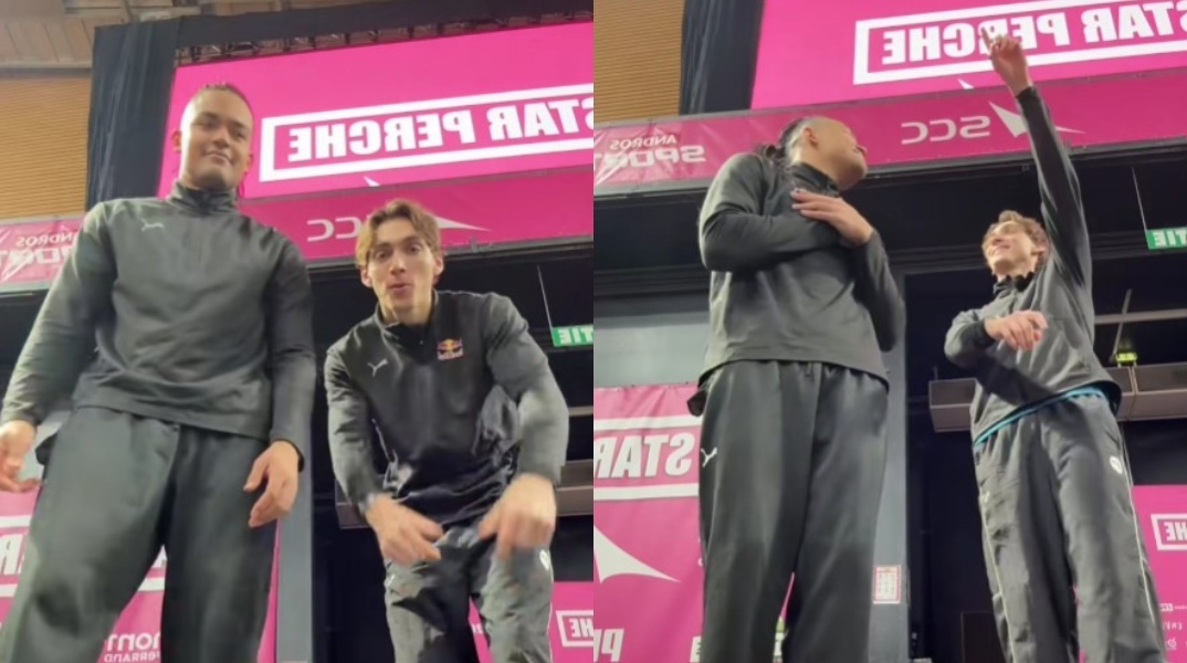 Καραλής και Ντουπλάντις σε viral χορό… της κορυφής (vid)