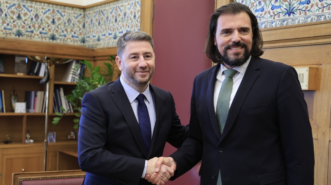 Συνάντηση του Προέδρου του ΠΑΣΟΚ - Κινήματος Αλλαγής, Νίκου Ανδρουλάκη με τον Πέτρο Παππά