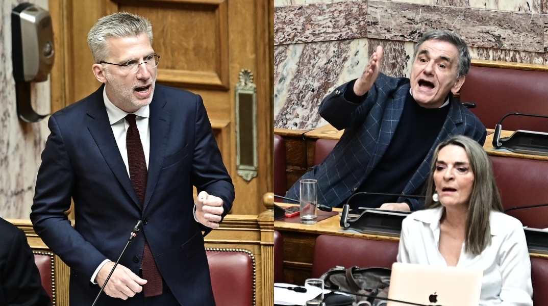 Υψηλοί τόνοι στη συζήτηση της πρότασης δυσπιστίας μεταξύ Σκέρτσου, Φάμελλου και Τσακαλώτου