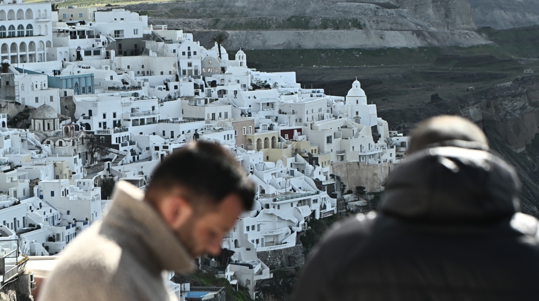 σαντορινη, κατοικοι, βουνο