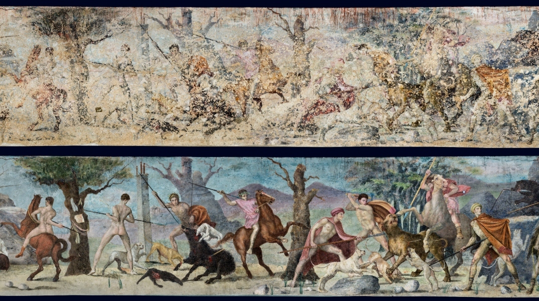 Βεργίνα: Αποκαταστάθηκε τοιχογραφία από τον τάφο του Φιλίππου Β’