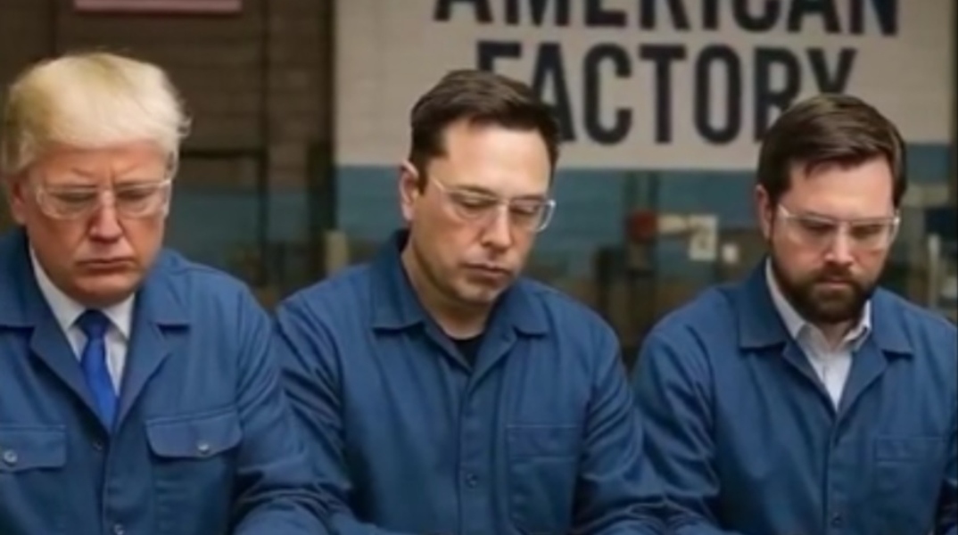 Τραμπ, Μασκ και Βανς σε εργοστασιο