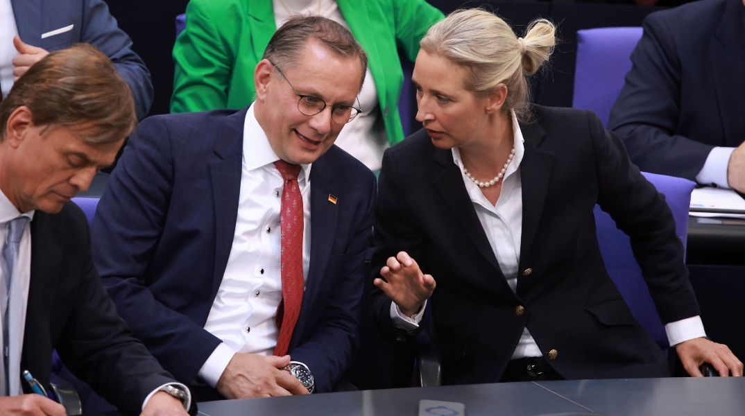 Οι ηγέτες της AfD, Τίνο Κρουπαλα και Άλις Βάιντελ 