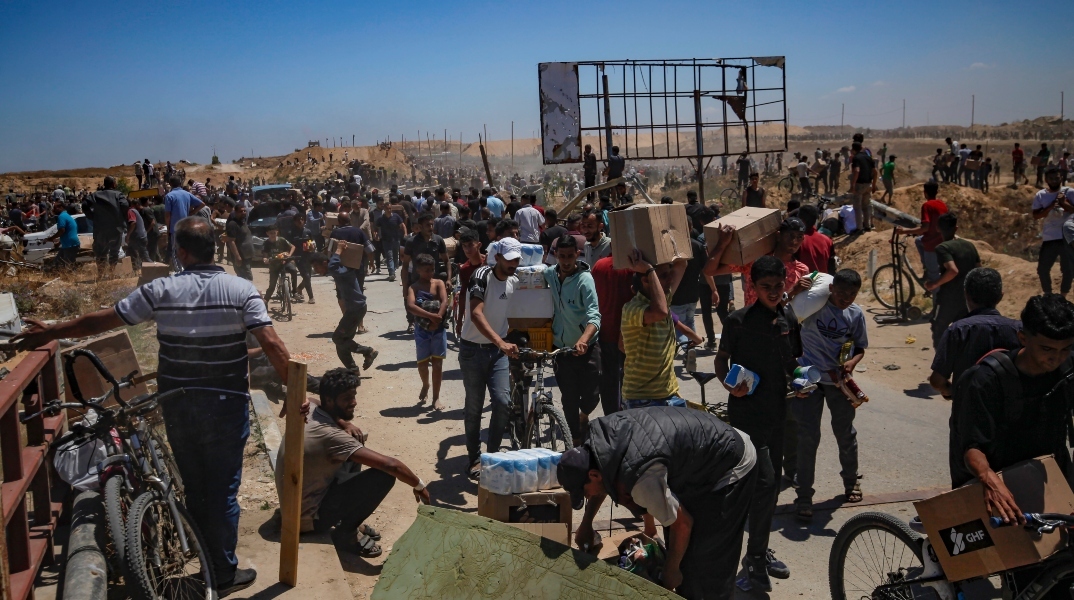 Χαμάς, παλαιστινιοι, τροφιμα, οχλος