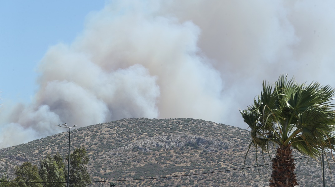 Φωτιά τώρα στην Παλαιά Φώκαια:  Αναφορές για καμένα σπίτια - Μπαράζ μηνυμάτων του 112