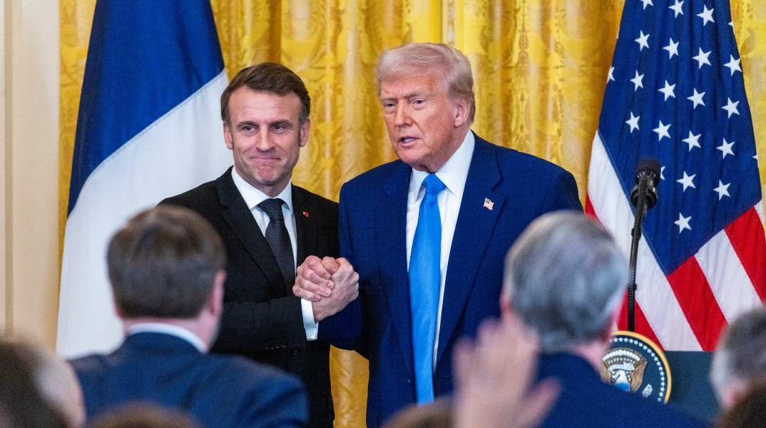 Εμανουέλ Μακρόν και Ντόναλντ Τραμπ στον Λευκό Οίκο